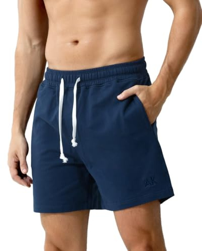 Casey Kevin Pantalon Corto Hombre Algodón Cremallera Bolsillos Deporte Gimnasio Pantalón Running Calzonas Fútbol Baloncesto Verano Shorts Tenis Deportivo Gym Cortas Regalo