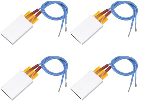 QUARKZMAN 4 stycken PTC-värmeelement, PTC AC DC 12 V värmeplatta aluminium keramisk film polycyamid 3W-75 W 110 °C isolerad keramik termostatisk konstant temperatur