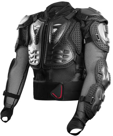 SCOYCO Motorcycle Jacket with Armor, Chest and Back Protector Full Body Protective Gear for Man Motorcross Dirt Bike ATV MTB (Size 2XL)