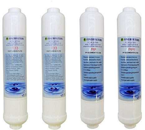 FINERFILTERS Compact 3 Stage Acquario Osmosi Inversa Filtro Acqua Filtri di Ricambio 1 Anni di Alimentazione