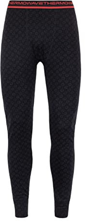 Thermowave Xtreme Merino Unterwäsche Herren - Lange Unterhose Männer - Thermounterwäsche Herren - 220 GSM Weiche Leichtgewicht für Ski Fahren Snowboarden - Weiter Bund, Schwarz/Dunkelgrau Melange, M