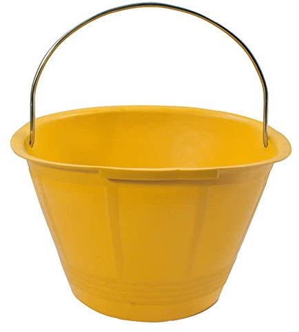 Caldera cubo para albañil de plástico con casquillo mango antiaccidentes