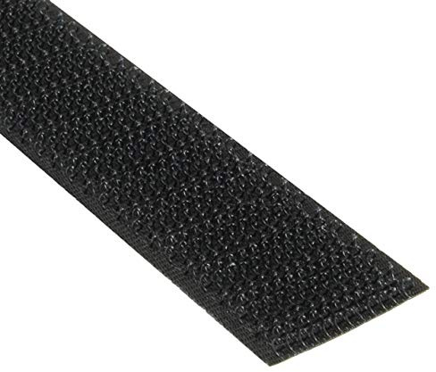 Klebeshop24 Självhäftande kardborreband, endast hake - färg, längd & bredd valbar/svart, 50 mm x 8 m