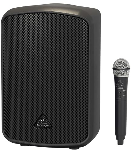 Behringer EUROPORT MPA200BT Tragbarer 200-Watt-All-in-One-Lautsprecher mit kabellosem Mikrofon, Fernbedienung über Smartphone, Bluetooth-Audio-Streaming und Batteriebetrieb