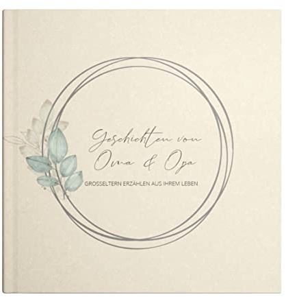 Erinnerungsbuch - Enkelkindalbum | Einschreibbuch/Fotoalbum zum Einfüllen & Beschreiben als Geschenk für Oma und Opa | Geschenk Geburt Großeltern | Hardcover mit 92 Seiten