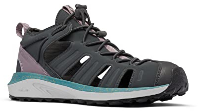 Columbia Trailstorm H20 Sandalias De Senderismo Y Trekking impermeables para Mujer, Gris (Dark Grey x Deep Wisteria), 37 EU