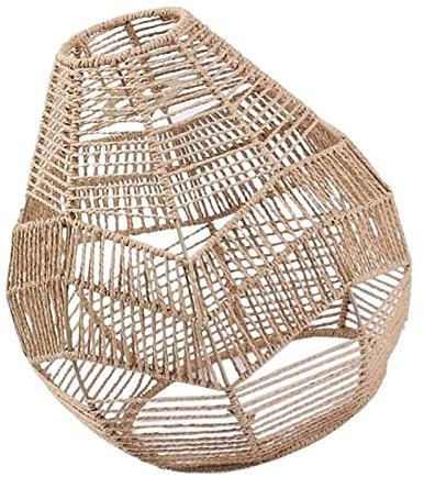 perfk Lámpara Colgante Pantalla Retro Ratán Lámpara Colgante Pantalla de Mimbre Tejida para Dormitorio Hotel Comedor Sala de, Estilo B