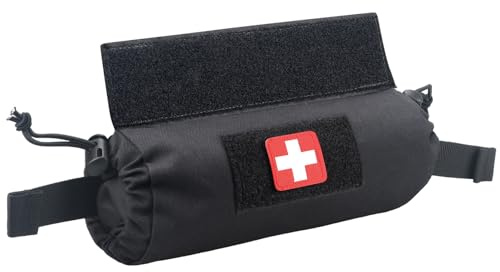 WYNEX Bolsa táctica de Primeros Auxilios, Bolsa de Transporte para Trauma médico, EMT IFAK, Bolsa de Transporte Abdominal con Gancho y Bucle para Chaleco de Aparejo de Pecho