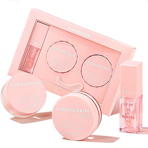 3-teiliges Lippenpflege-Set, feuchtigkeitsspendendes Lippen-Glow-Öl, feuchtigkeitsspendende Lippenmaske, Peeling-Lippen-Peeling, Lippenpflege, Plumping-Make-up-Set für glänzende und pflegende Lippen