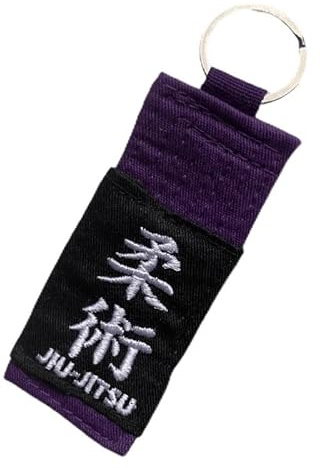 OSS Combat Sports BJJ New Jiujitsu Keychain for Brazilian Jiu Jitsu MMA Gear All Belt Rankings Gift Key Chain (Purple)