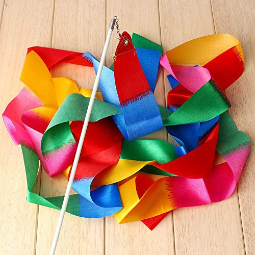 WOHPNLE 4 M Gymnastikband, Tanzbänder, Bänder Für Kunstturnen, Rhythmische Gymnastik Für Kinder, Kunsttanz-Trainingsparty