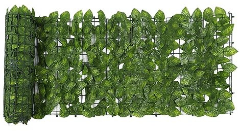 Clôture à Feuilles Artificielles, Coutures Renforcées par Simulation, Haie de Fausses Feuilles, Nettoyage Facile, Installation Simple, Résistante à la Décoloration pour Balcon