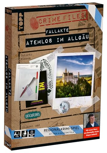 TOPP Crime Files – Fallakte: Atemlos im Allgäu. Ermitteln und Rätseln – mit realistischen Beweismitteln. Brandneue Regionalkrimi-Story von Bestsellerautor!