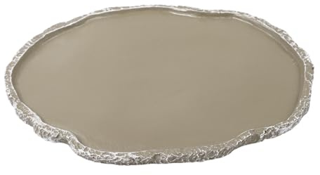 POPETPOP Reptile Feeding Bowl, 18×14×0.7 cm Crawler Pet Feeding Round bowl for Reptile Turtle Tortoise Scorpion Lizard Crabs Pets