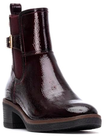 Carmela - Botín Mujer Burdeos - Calzado Cómodo y Versátil - Moda casual - Modelo 16257902 (Talla 36)