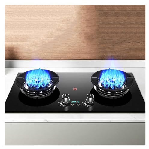 Fornello a gas 2 fuochi con timer bifacciale e protezione fiamma 5,0/5,2 kW compatibile con gas naturale