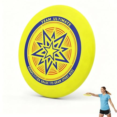 Ajxwde Frisbee Competitivo 175g, Disco de Lanzamiento Profesional, Disco Ultimate Frisbee, Frisbee de Competición Funsport, Adecuado para Jugadores Ocasionales y Profesionales