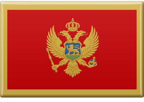 Kühlschrankmagnet - Länderflagge Montenegro - Gr.ca. 8x5,5 cm - 38088 - Magnet