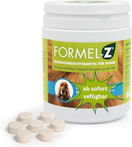 FORMEL-Z® Haut- & Fellpflege Hautschutz Hund | Studien-geprüft | Ohne Chemie | 365 Tabletten | Von Experten entwickelt | Mit natürlichem Vitamin-B-Komplex | Besondere Akzeptanz