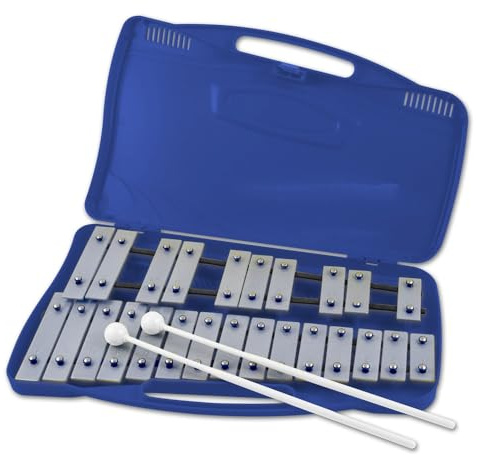 BONTEMPI - Metallophone chromatique Rainbowsounds à 25 Notes avec étui en Plastique pour Explorer des mélodies colorées 390x235x45 mm
