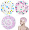 ZSDF 3 Pezzi Cuffia da Doccia, Impermeabile Elastici Riutilizzabili Cuffia Doccia Donna Grande Accessorio Capelli Doccia per Le Donne Ragazze Doccia Spa Soggiorno