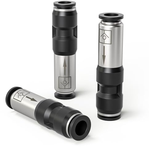 Bwintech 3 pièces 4mm clapet anti-retour pneumatique droit à sens unique, pour connecter les raccords de tuyau d'air du compresseur d'air