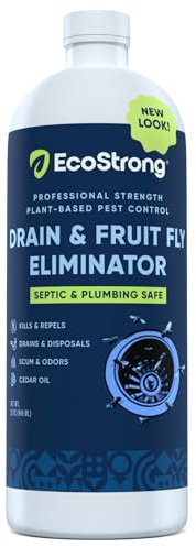 Fruit Fly Drain Treatment | Drain Fly Eliminator | All-Natural, Eliminates Gnats, Sewer Flies and More - Works in All Drains - 32 Fl Oz