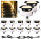 12er Set Warmweiß Bodeneinbaustrahler Aussen LED, Ø31mm DC12V Mini Spots Deck Light Terrassenbeleuchtung, IP67 Wasserdicht Einbaustrahler für Garten Treppen Holzdeck