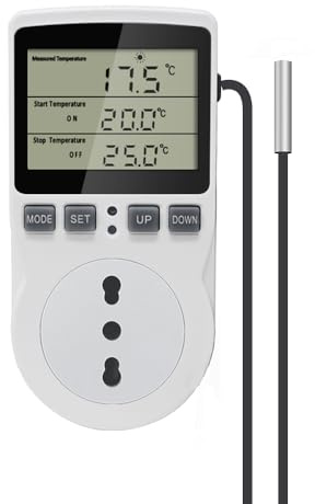 KT3100 Digital Thermostat Steckdose Terrarium Temperatur Controller Steckdose Stecker 230V 16A Heizung Kühlung Thermostat Regler