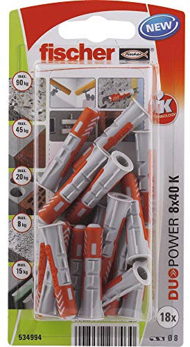 Fischer - Chevilles - 18 Chevilles DuoPower 8 x 40mm - Fischer