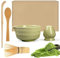 Dhqkqg Matcha Set, Juego de 5 Escobas Matcha, Juego de Té Matcha, Juego de Kit Matcha, Accesorio de Ceremonia de Matcha, Batidor Matcha con Cucharas Matcha, Juego de Té Matcha (Color Matcha)
