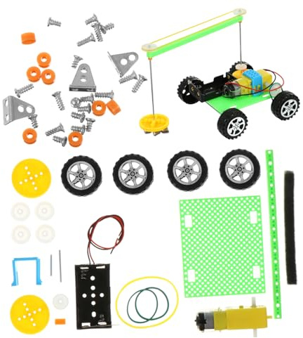 HANABASS Diy Electric Sweeping Robot Toy Educational Robot for Kids Stem Science Experiment for Boys and Girls