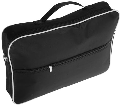 MUCKLILY Portable Lyre Storage Bag for Lyre and Thumb Piano, Lightweight Black Polyester Carry Bag with Padded Protection, for Music Instrument Transport and Storage