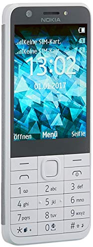 Nokia RM-1172 Mobile Phone 230 7.11 cm (2.8 Inches) Dual SIM MP3 Player microSD Card Reader 1200 mAh Battery Torch Silver