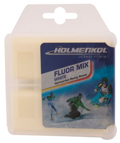 Holmenkol Unisex – Fluormix White cera da sci per adulti, bianco, 2 X 35 grammi