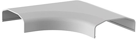 Maclean MC-697 W 90° Winkel Verbindungsstück für Kabelkanal 127x127x21,5 mm Kunststoff Kabel Organizer Weiß