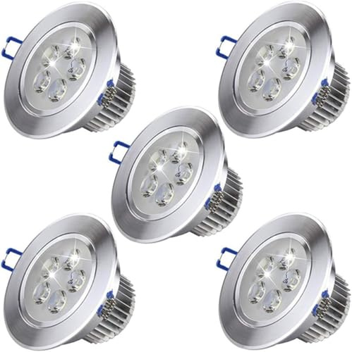 Paquete 5 Luces LED de techo Blanco cálido Luces empotrables de techo Empotrables Lámparas empotradas en el techo Empotrados para el hogar Paneles Iluminación interior