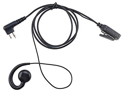 KS K-STORM CLS1110 Walkie Talkie Earpiece Headset Compatible with Motorola Radio CP200, RDM2070D, CLS1413, HKLN4604, PU Material, Black