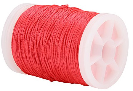 Tyenaza Hilo de Servicio de Cuerda de Arco, 3 Colores, 120 m, Hilo de Servicio de Cuerda de Tiro con Arco de Nailon Duradero de 120 m para Suministros de Tiro con Arco(Rojo)