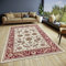 Hanse Home Reni Teppich Orientalisch – Orient Läufer klassisch dicht gewebt mit Ornamenten und Blumenmotiven Weicher Kurzflor für Schlafzimmer, Esszimmer, Wohnzimmer, Flur – Creme Rot, 200x280cm