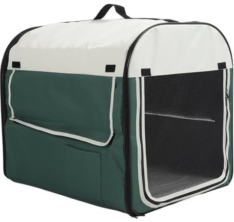 Hundezelt, Tragbar, Stabil, Belüftet, Atmungsaktiv, Faltbar, Faltbar, Camping, Outdoor, für Mittelgroße und Große Hunde (L)