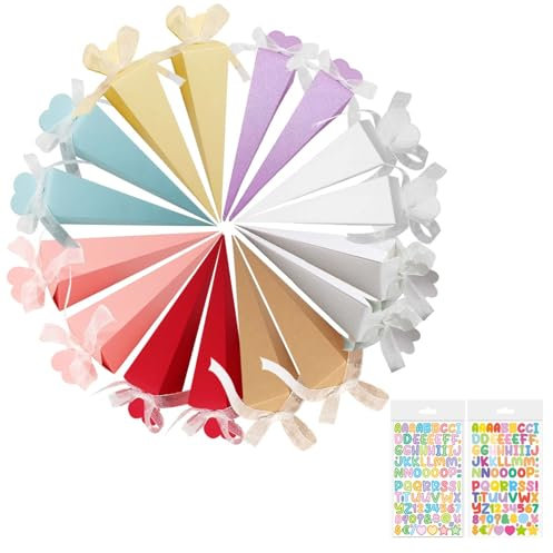 32 STK Mini Schultüte,Schultüten Klein,Geschwister Schultüte,Zuckertüte Einschulung,Mädchen,Schulanfang Zuckertüten,Befüllen Für Geschwisterschultüte,Deko Geschenktüte Set,Mit Aufkleber Und Band