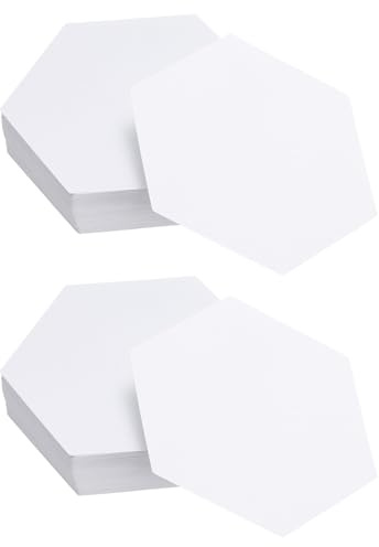 Sourcing Map 200 pezzi di carta esagonale per trapuntatura, modelli di carta inglese da 5,1 cm