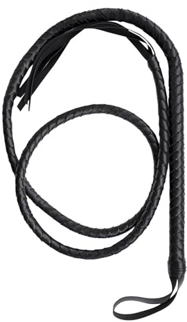 Cravache d'équitation pour costume - 185 cm - Noire - Style cowboy occidental - Accessoire d'Halloween (1)