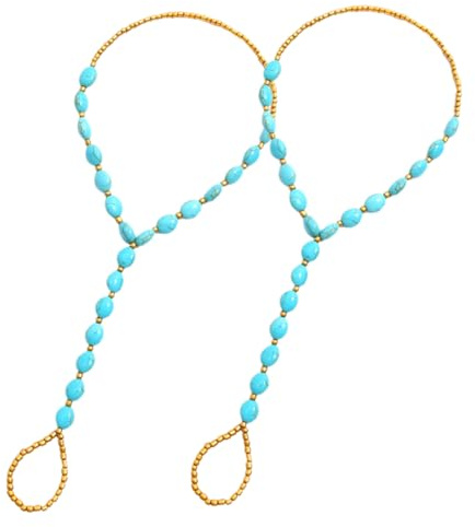 Holibanna 2piezas Adornos Pies Tobilleras De Verano Cadena Tobillo Cuentas De Mujer Joyas Tobillera Para Sandalias Descalzas
