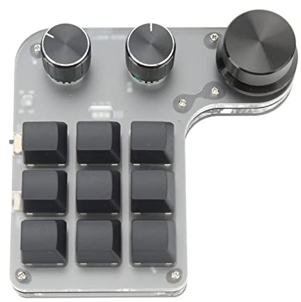 Fockety Tastiera Meccanica a una Mano, 9 Tasti Rgb Mini Tastiera Gioco Programmabil