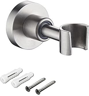 PHASAT Handheld Shower Head Holder Adjustable 304 Stainless Steel Handheld Shower Head Bracket Holder Wall Mount Shower Wand Holder Brushed Nickel A13120N