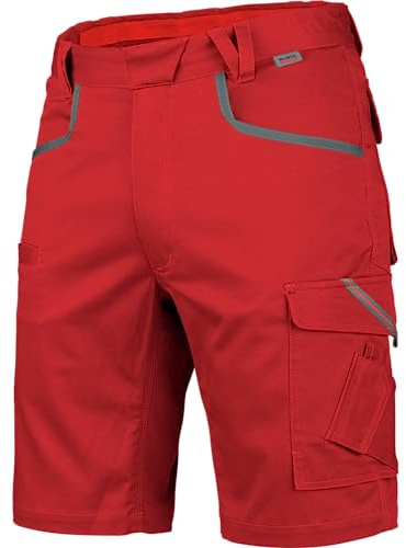 WÜRTH MODYF Arbeitsshorts Stretch X - professionelle Arbeitshose für Herren - Arbeitsshorts mit Reißverschluss - in der Größe 64 in Rot