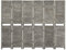 vidaXL Divisorio a 6 Pannelli Grigio 214x166 cm in Legno Massello