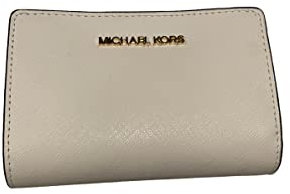 Michael Kors Geldbörse mit doppeltem Reißverschluss, Weiss/opulenter Garten, Geldbörse